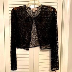 Black Sequenced Bolero Jacket